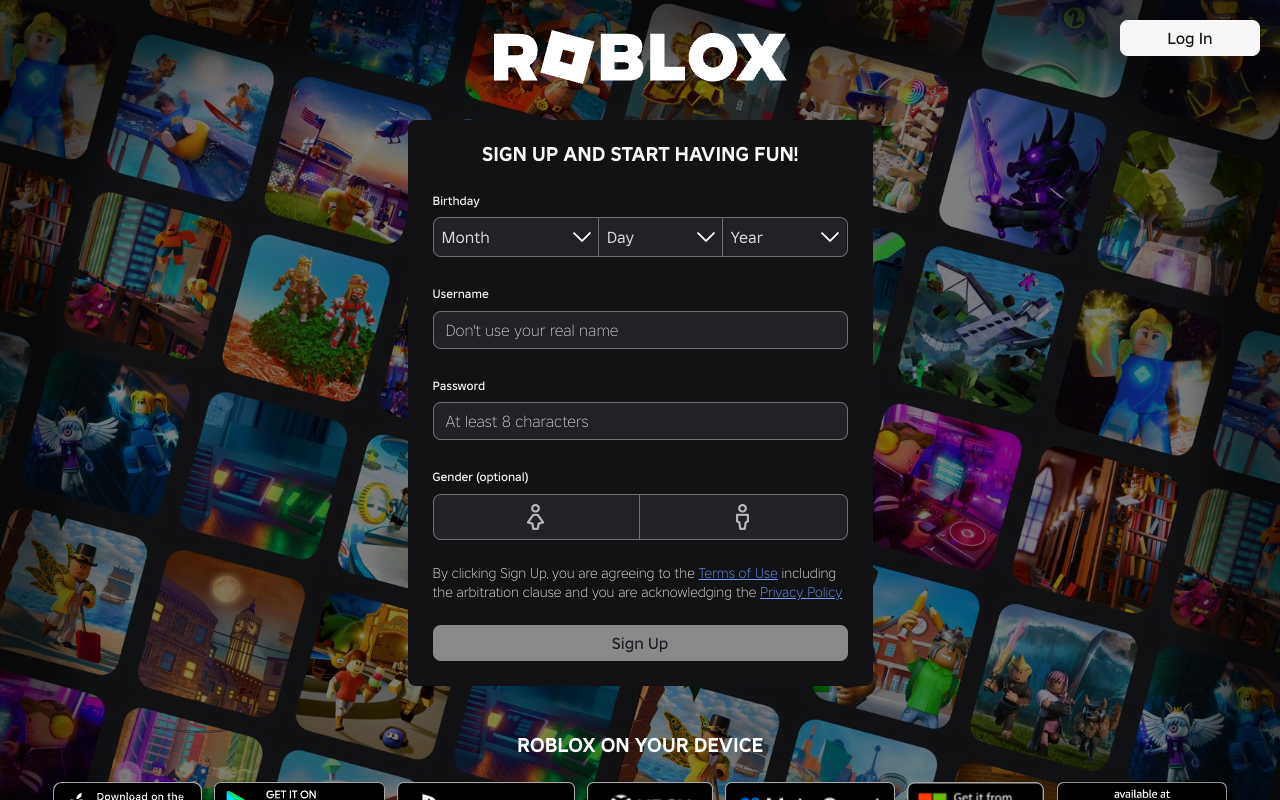 Screenshot of Roblox