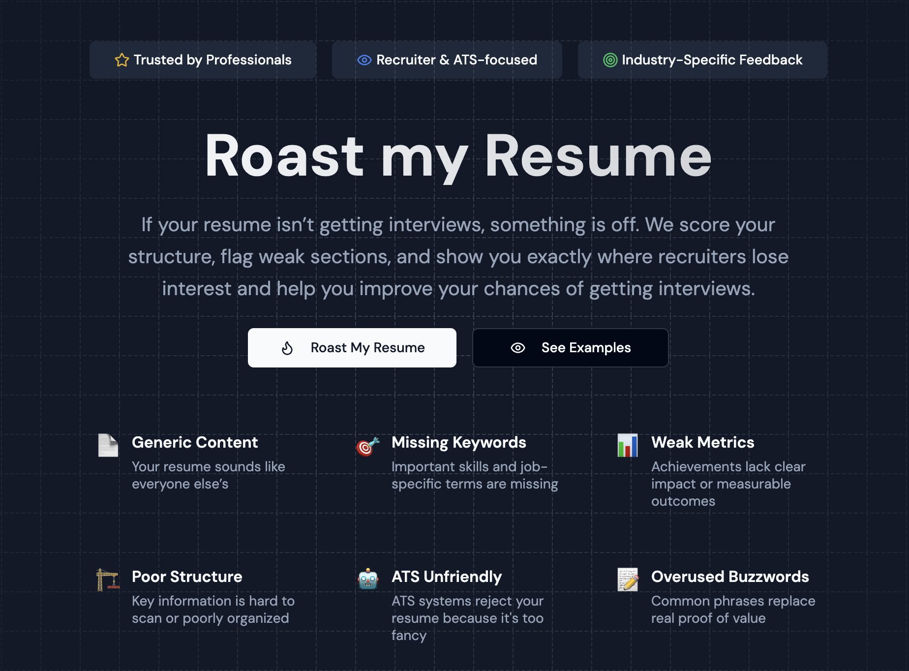 RoastGPT Resume Analyzer screenshot